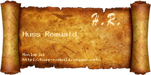 Huss Romuald névjegykártya